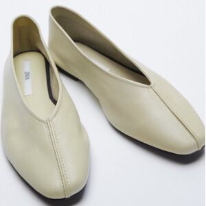 Zara Leather Ballet Flat